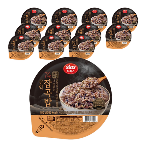 시아스 The 곤약 잡곡밥, 180g, 12개