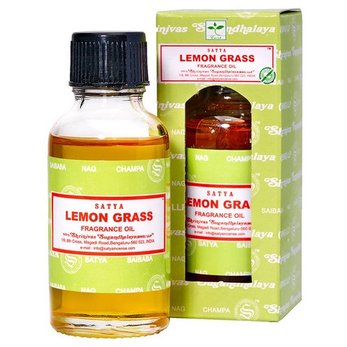 사티아 나그참파 아로마오일, 1개, 30ml, 레몬그라스