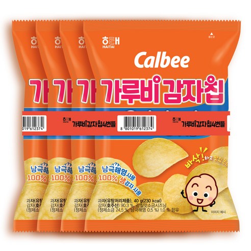 가루비감자칩 오리지널, 96g, 4개