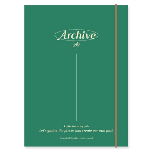 모노라이크 아카이브 하드 커버 바인더 A5 6공, 01 Green, 1개