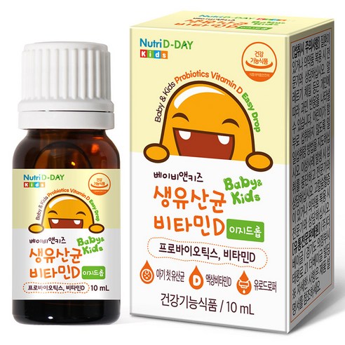 뉴트리디데이 베이비앤키즈 비타민D 이지드롭 생유산균, 10ml, 1개