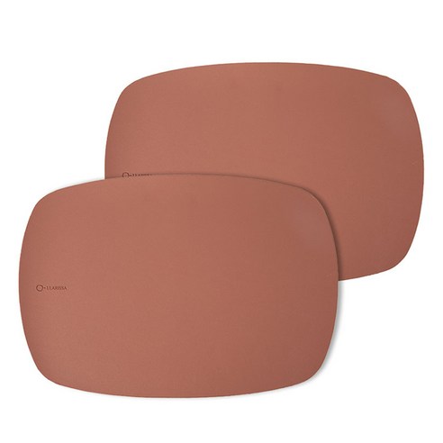 라리사 PVC 테이블 매트, 테라코타, 41.4 x 29 cm, 2개