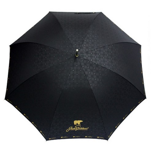 잭니클라우스 75 자동 방풍 로고엠보 골프 대형 우산, 검정, 1개
