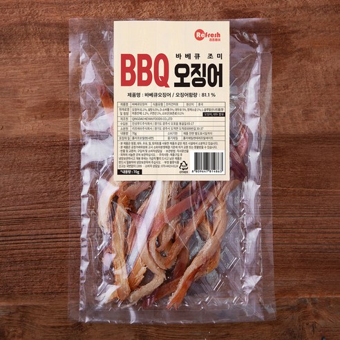 리프레쉬 BBQ 조미 오징어, 70g, 1개