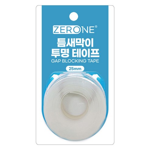 ZERONE 틈새막이 투명 테이프 Z1-305s 25mm, 1개