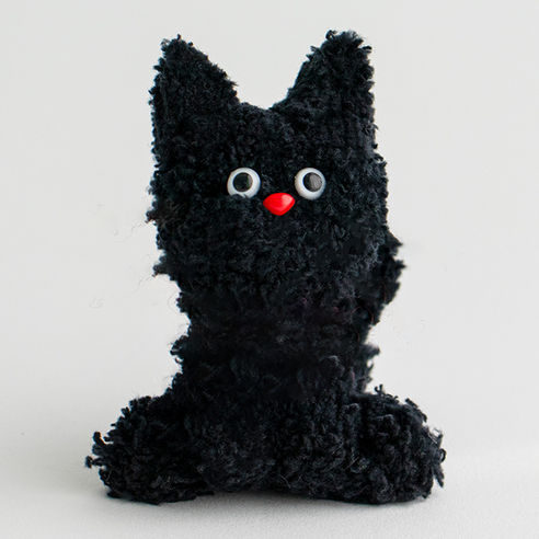 yarna 모루 고양이 인형 1마리 만들기 DIY 패키지, 까미냥, 1세트, 까미