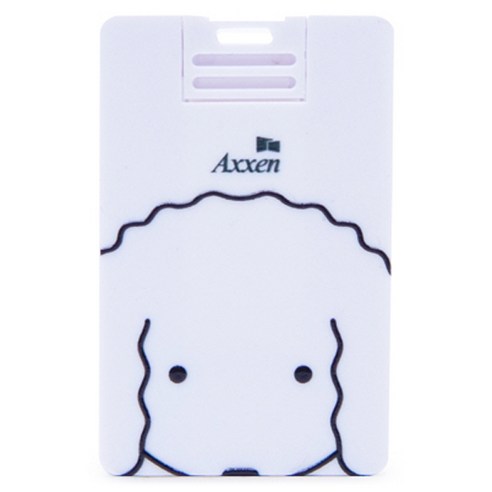 액센 뚱글이 강아지 캐릭터 카드형 USB 메모리 U38, 4GB