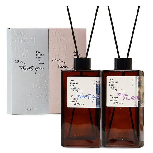 그리니움 힐 디퓨저, 리조트 스파, 룸넘버 809, 150ml, 2개