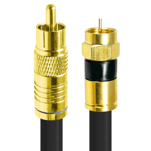 에이치디탑 국산 골드 RCA TO RF 5C 동축 케이블 블랙, HT-ZGCR150 (15m), 1개