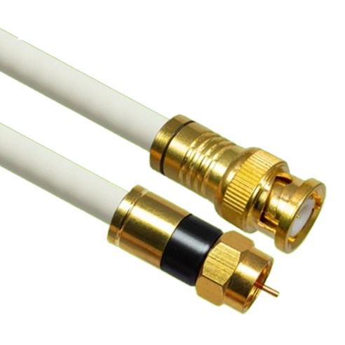 마하링크 국산 BNC TO RF 5C 동축 케이블 고급형 골드 화이트, MLZ-WGBR150 15m, 1개