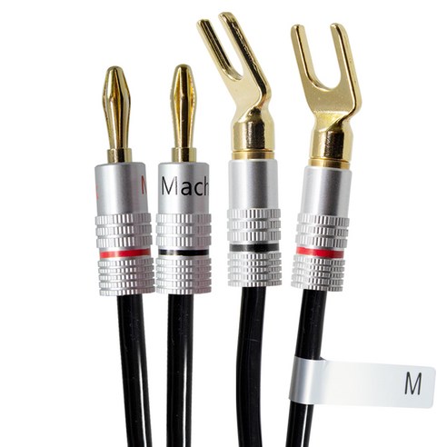 마하링크 국산 바나나 TO 말굽 블랙 50C 스피커 케이블, ML-C3PM05(5m), 1개