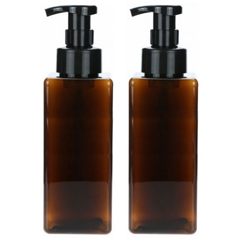 지앤와이 버블 펌프 공병 650ml, 2개, 브라운