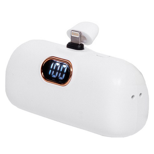 플레이고 LED 잔량표시 미니 일체형 도킹형 보조배터리 5000mAh 애플8핀, 8Pin, 혼합색상