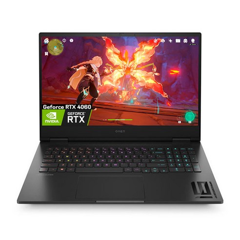 HP 2023 오멘 16 라이젠7 라이젠 7000 시리즈 지포스 RTX 4060, 쉐도우 블랙, 512GB, 32GB, WIN11 Home, 16-xf0052AX