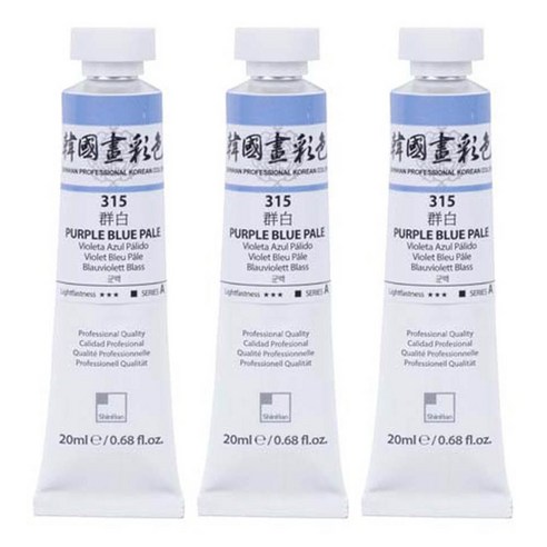 신한화구 전문가 한국화 Tube 군백 315 6p, 20ml, 1색