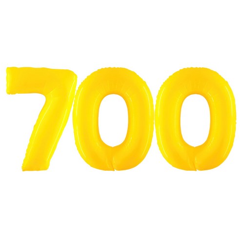 그라보벌룬 은박풍선 대 숫자 700, 옐로우, 1개