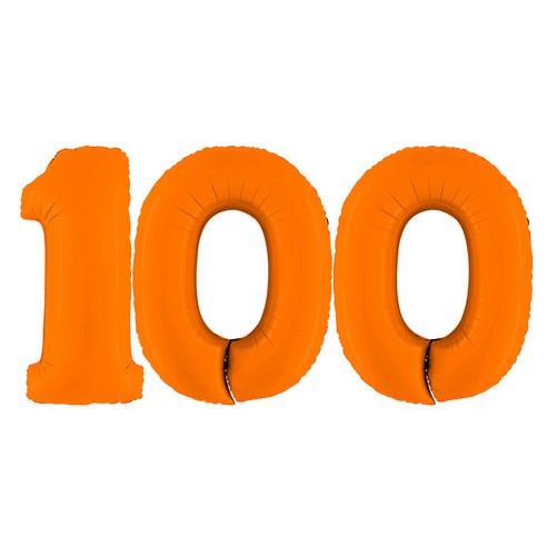 그라보벌룬 은박풍선 대 숫자 100, 오렌지, 1개