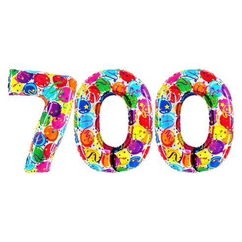 그라보벌룬 은박풍선 숫자 700, 벌룬프린트, 1개