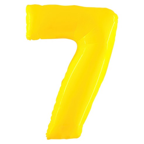 그라보벌룬 은박풍선 대 숫자 7, 옐로우, 1개
