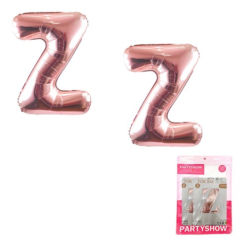 파티쇼 알파벳 은박 풍선 대 2p, 로즈골드(Z), 1개