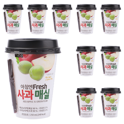 하늘청 사과 매실, 250ml, 20개