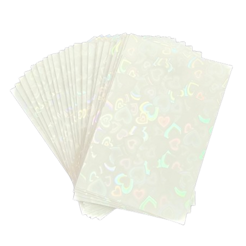 경이상점 포토카드 하트 홀로그램 슬리브 50p, 화이트, 50개