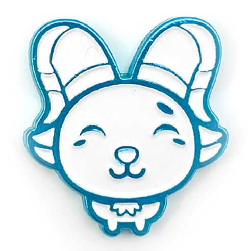 지봇골프 십이지신 캐릭터 골프 볼마커, 블루 미(양), 1개