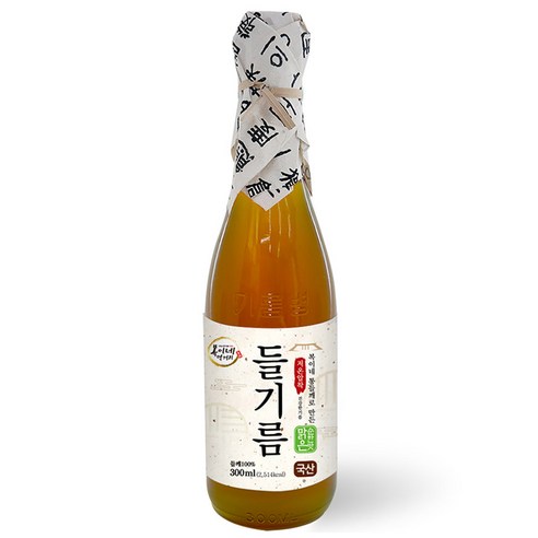 복이네먹거리 통들깨로 만든 저온압착 순한맛 국산 맑은 들기름, 1개, 300ml