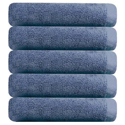 송월타올 무지 호텔 바스타올 30수 440g, 파랑, 5개
