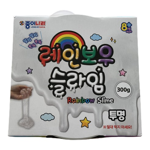 종이나라 레인보우 슬라임, 투명, 300g 띵이슬라임