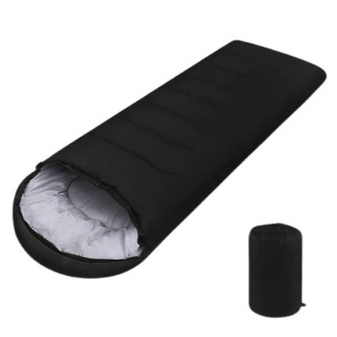 정상아이앤 사계절용 경량 캠핑 침낭, 블랙, 1개 – 캠핑용 경량 침낭, 사계절 적합, 블랙색, 1개 큐뮬러스침낭