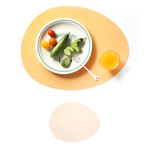 마리포사 두아 양면 실리콘 식탁매트, 아이펌킨, 430 x 340 x 1.2 mm, 2개