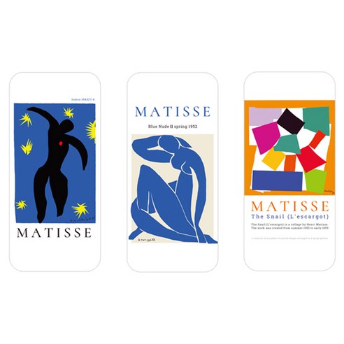 모노라이크 아트컬렉션 하드 북마크 3종 세트, 04 Matisse Painting, 1세트
