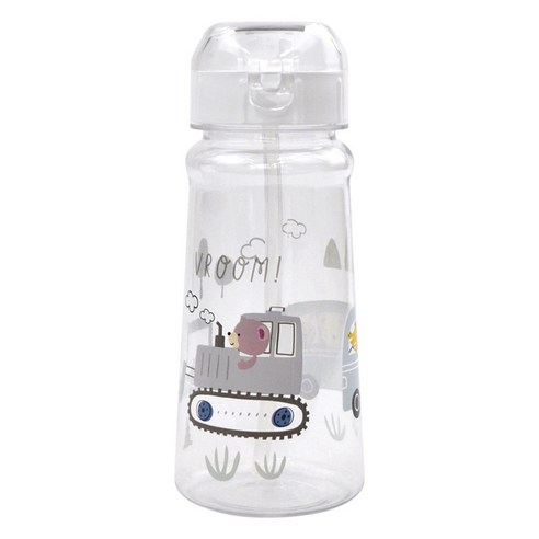 부릉 아동용 붕붕 실리콘 빨대 물병, 혼합색상, 450ml, 1개