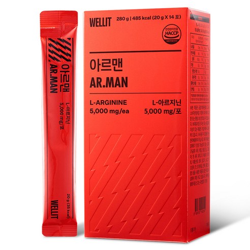 웰릿 아르맨 아르기닌 5000mg 14p, 280g, 1개