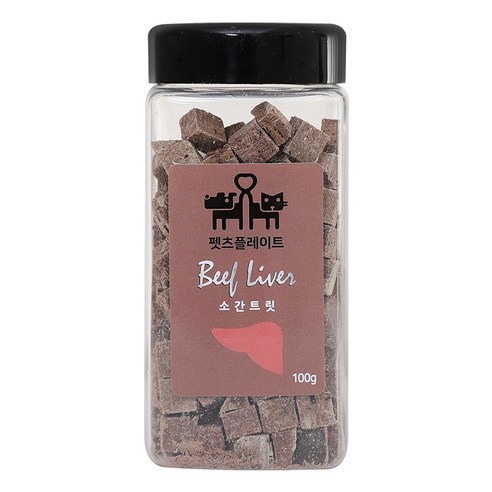 펫츠플레이트 반려동물 동결건조간식 트릿, 소간맛, 100g, 1개