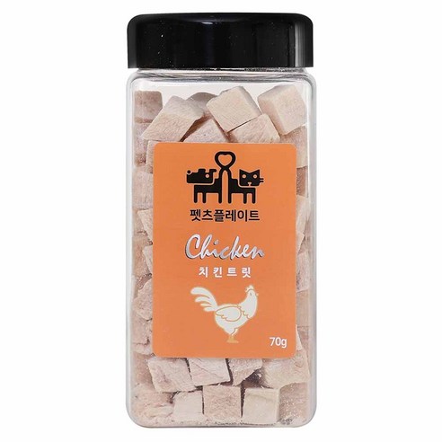 펫츠플레이트 반려동물 동결건조간식 트릿, 치킨맛, 70g, 1개