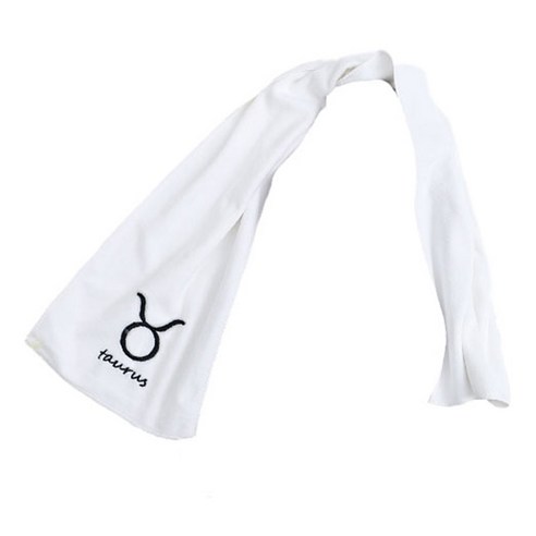 별자리 스포츠타월 110g, 황소자리(화이트), 1개