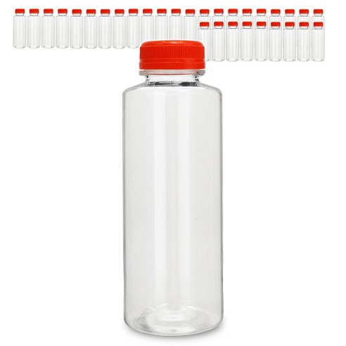 미르 투명 페트병 프리미엄, 500ml, 32개, 웜레드캡