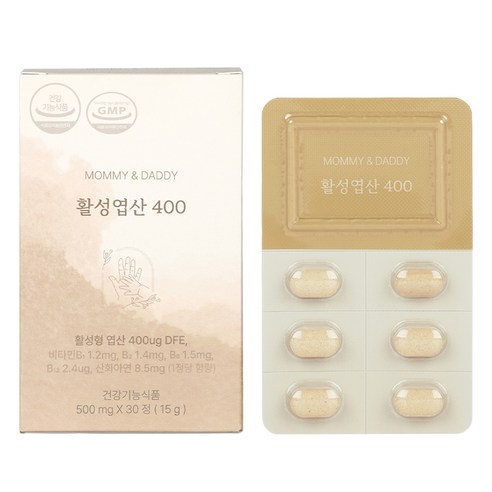 마미앤대디 활성엽산 400 15g, 1개, 30정