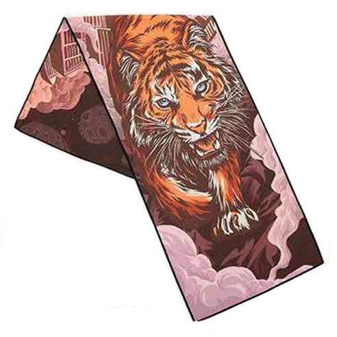소니오 조디악 오리엔탈 스포츠 타월 30 x 100 cm, 03 호랑이, 1개