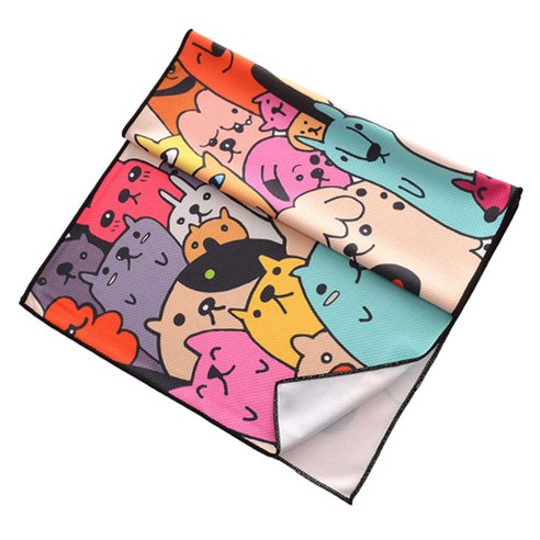 소니오 유니크 프린팅 쿨 스포츠 타월 30 x 100 cm, 10 애니멀, 1개