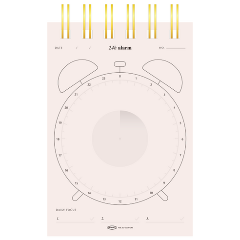 플레픽 프레스 알람시계 만년형 플래너, 02 로사, 1개