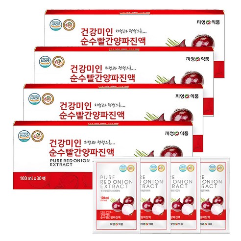 지성식품 빨간양파즙 30p, 100ml, 4개
