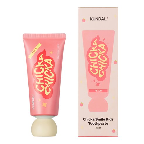 쿤달 치카 스마일 키즈치약 피치향 3p, 180g, 3개