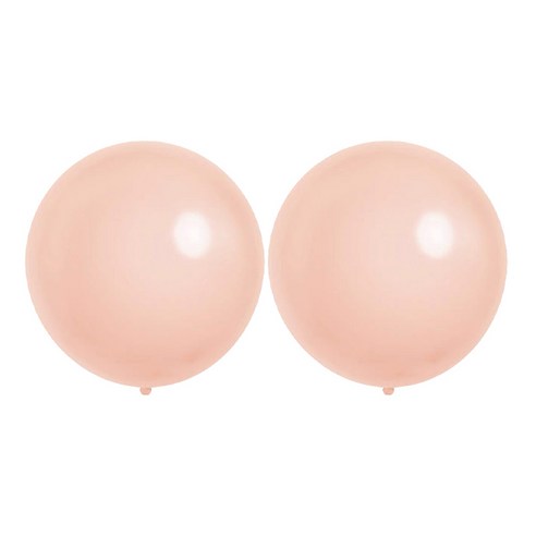 윰스 대형 라운드 마카롱 풍선 90cm, 오렌지, 2개