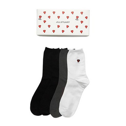 섬세한 아름다움이 발끝에 내려앉다, 질스튜어트 여성용 쁘띠 다이아몬드 자수 양말 4종 세트 질스튜어트양말