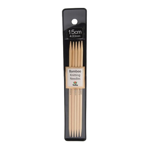 튤립 브랜드얀 대나무 장갑바늘 15cm 5p, 1개