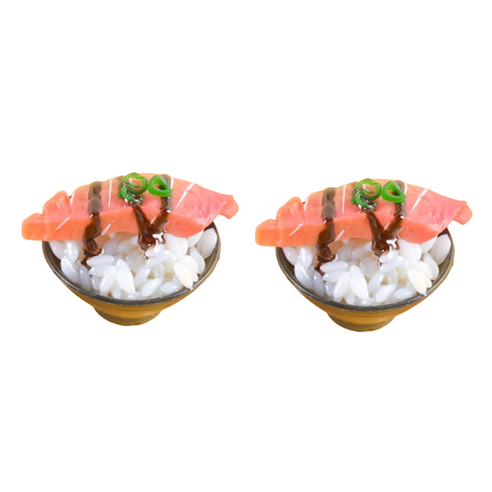 리나블루 일식당 덮밥 돈부리 모형 5cm 2p, 소고기초밥