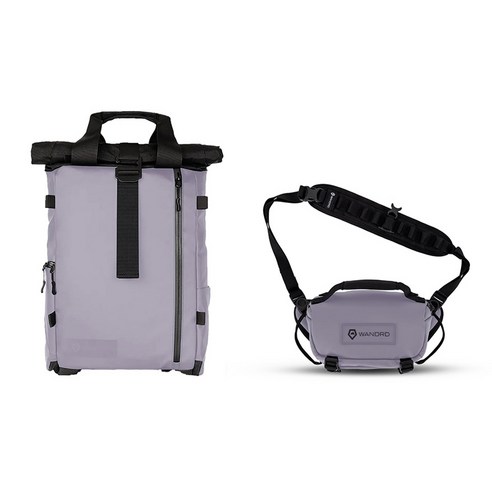 원더드 New PRVKE Lite 백팩 11L + ROGUE 슬링백 3L 세트, 퍼플, 1개